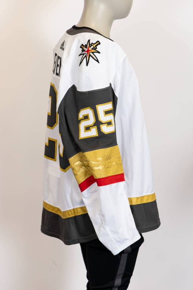 Game-Issued:#25 Lucas Elvenes White Jersey 2020/21 Set 1-11063