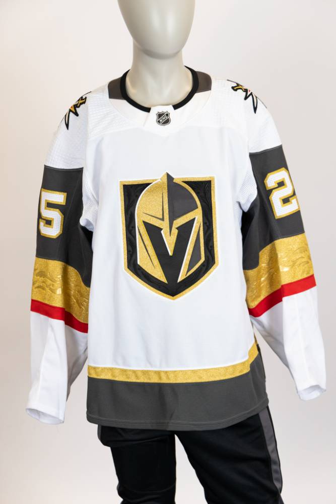 Game-Issued:#25 Lucas Elvenes White Jersey 2020/21 Set 1-11063