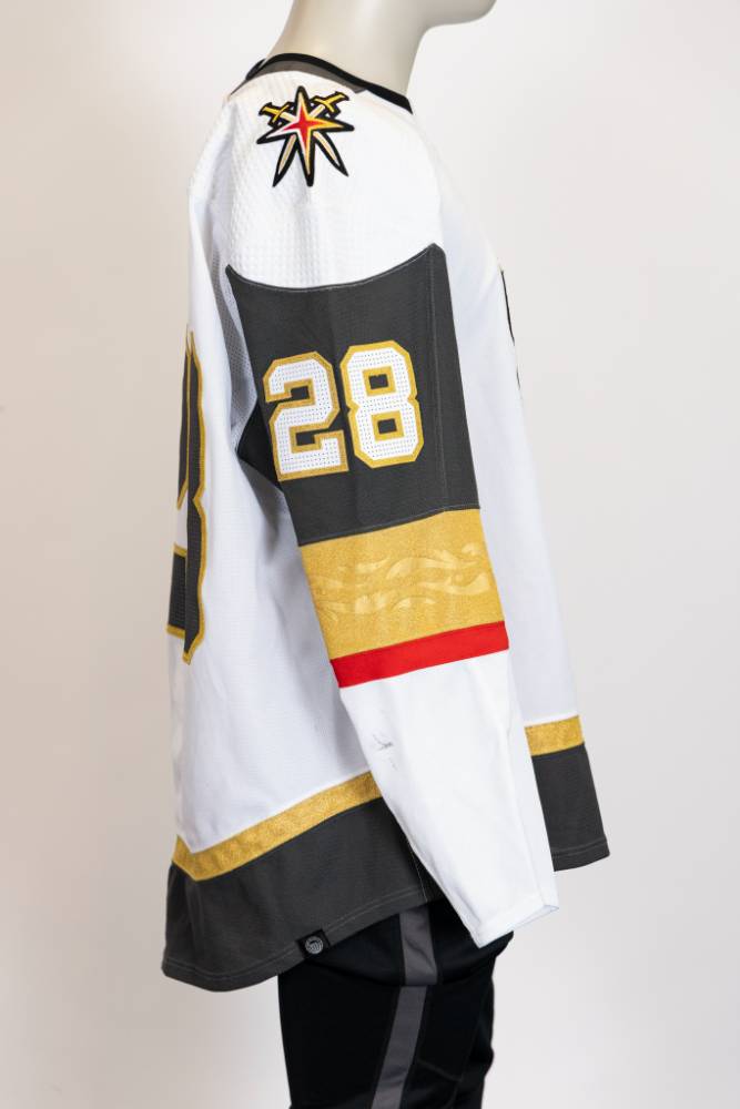 Game-Worn:#28 William Carrier White Jersey 2023/24 Playoffs-16868