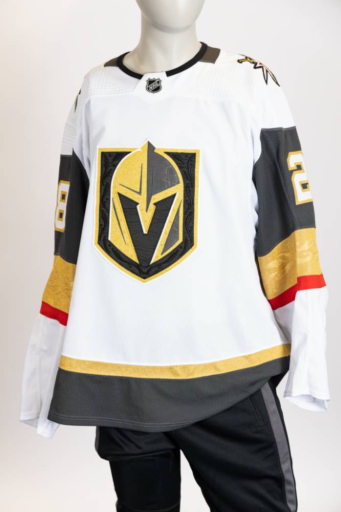 Game-Worn:#28 William Carrier White Jersey 2023/24 Playoffs-16868