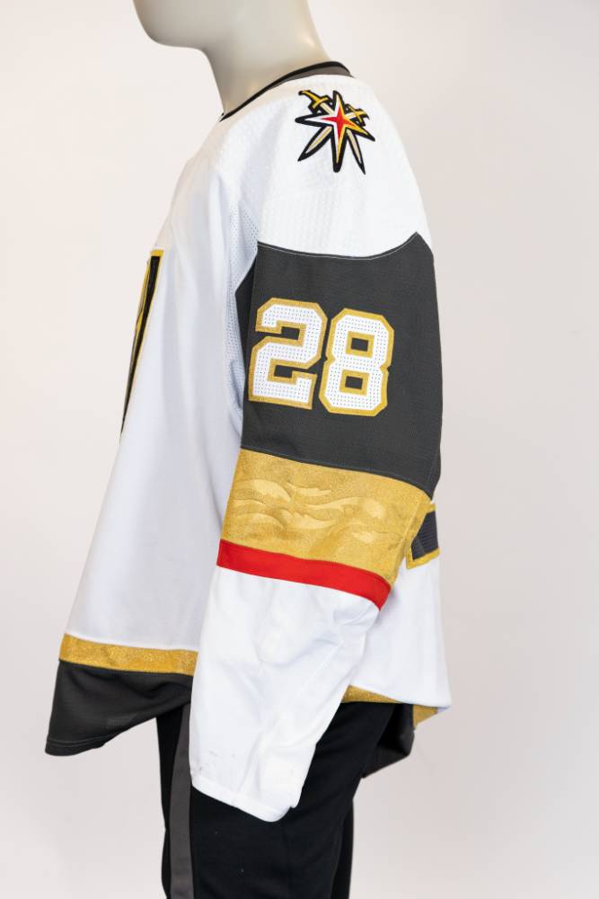 Game-Worn:#28 William Carrier White Jersey 2023/24 Playoffs-16868