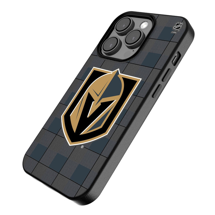 Vegas Golden Knights Plaid MagSafe Compatible Phone Case for Apple iPhone