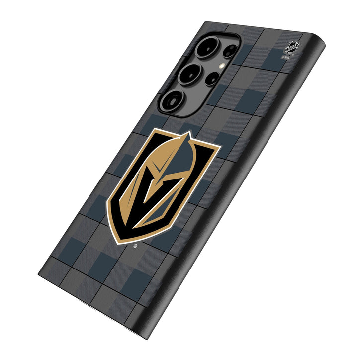 Vegas Golden Knights Plaid MagSafe Compatible Phone Case for Samsung Galaxy