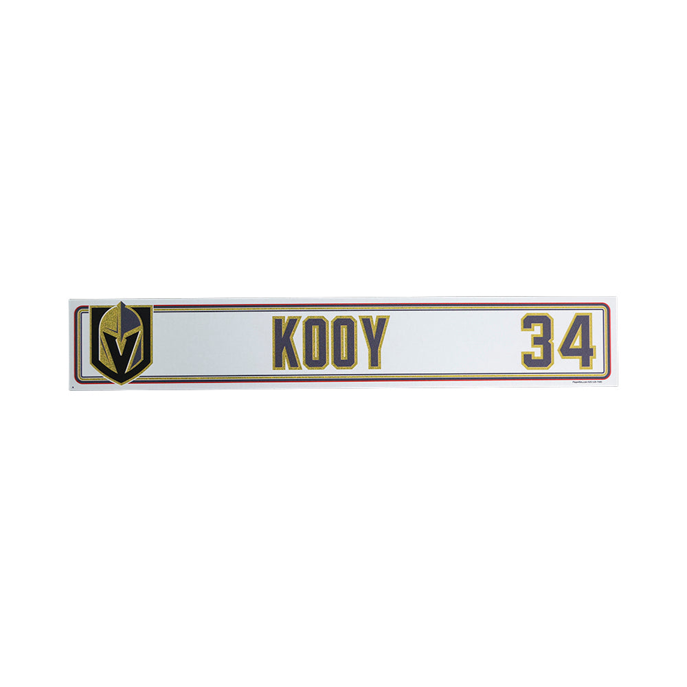 #34 Jordan Kooy Locker Nameplate - Nameplate