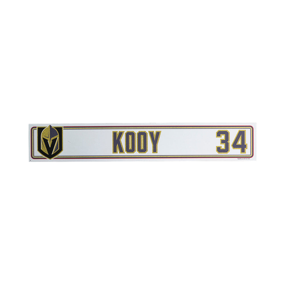 #34 Jordan Kooy Locker Nameplate - 911139 - Nameplate