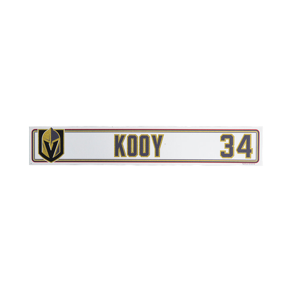 #34 Jordan Kooy Locker Nameplate - 911140 - Nameplate