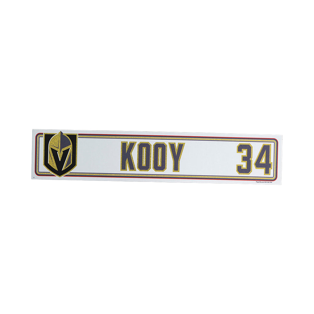 #34 Jordan Kooy Locker Nameplate - 911205 - Nameplate