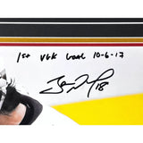 Marc-Andre Fleury James Neal Signed 1st Goal Win Vegas Golden Knights 16x20 Photo #D/15 Framed