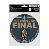 Vegas Golden Knights 2026 Stanley Cup Final Participant 4 x 4 Decal