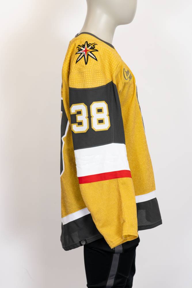 Game-Issued:#38 Jordan Gustafson Gold Jersey 2022/23 Set 1-15740