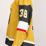 Game-Issued:#38 Jordan Gustafson Gold Jersey 2022/23 Set 1-15740