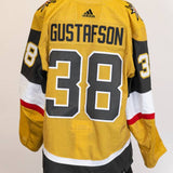 Game-Issued:#38 Jordan Gustafson Gold Jersey 2022/23 Set 1-15740