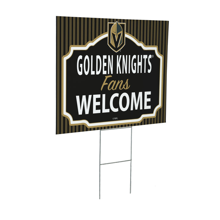 Vegas Golden Knights "Fans Welcome" Yard Sign