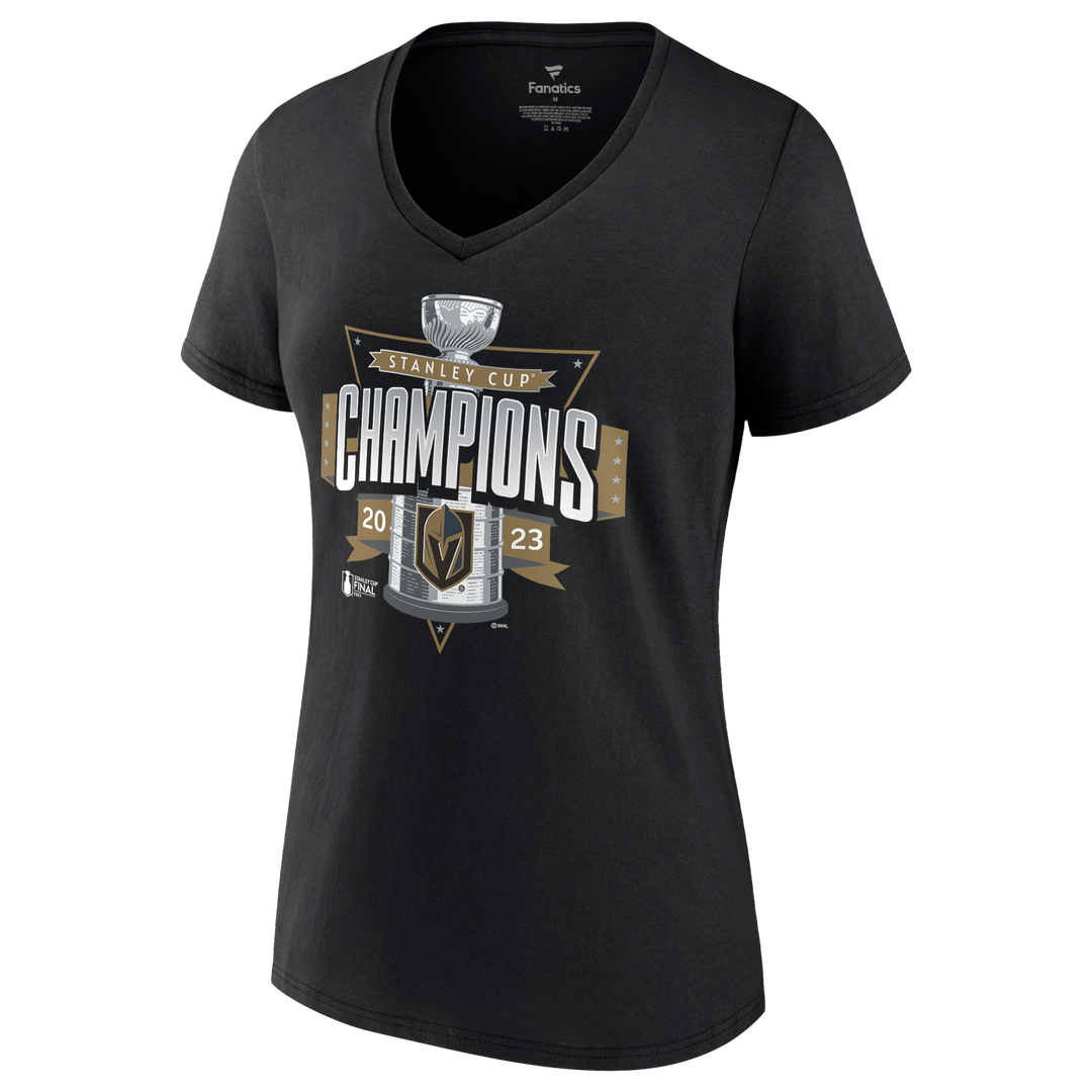 Vegas Golden Knights Stanley Cup Champions Neutral Zone Women's Black Tee