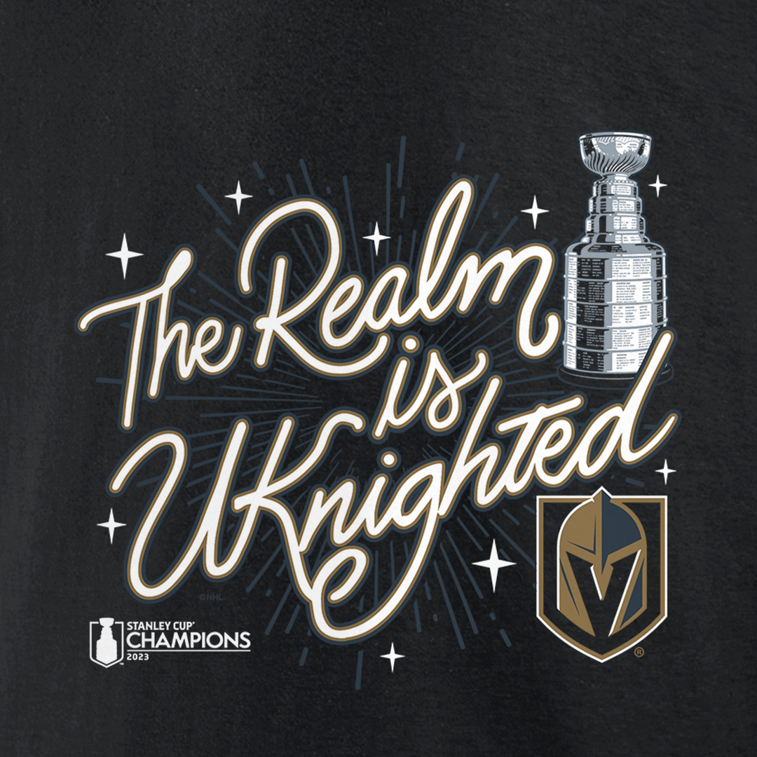 Vegas Golden Knights Stanley Cup Champs Women's Uknighted Realm Tee