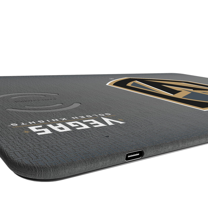 Vegas Golden Knights Linen 15-Watt Wireless Charger and Mouse Pad