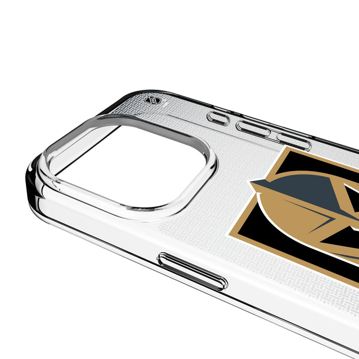 Vegas Golden Knights Linen Clear Phone Case for Apple iPhone