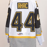 Game-Worn:#44 Layton Ahac White Jersey-544