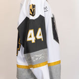 Game-Worn:#44 Layton Ahac White Jersey-547