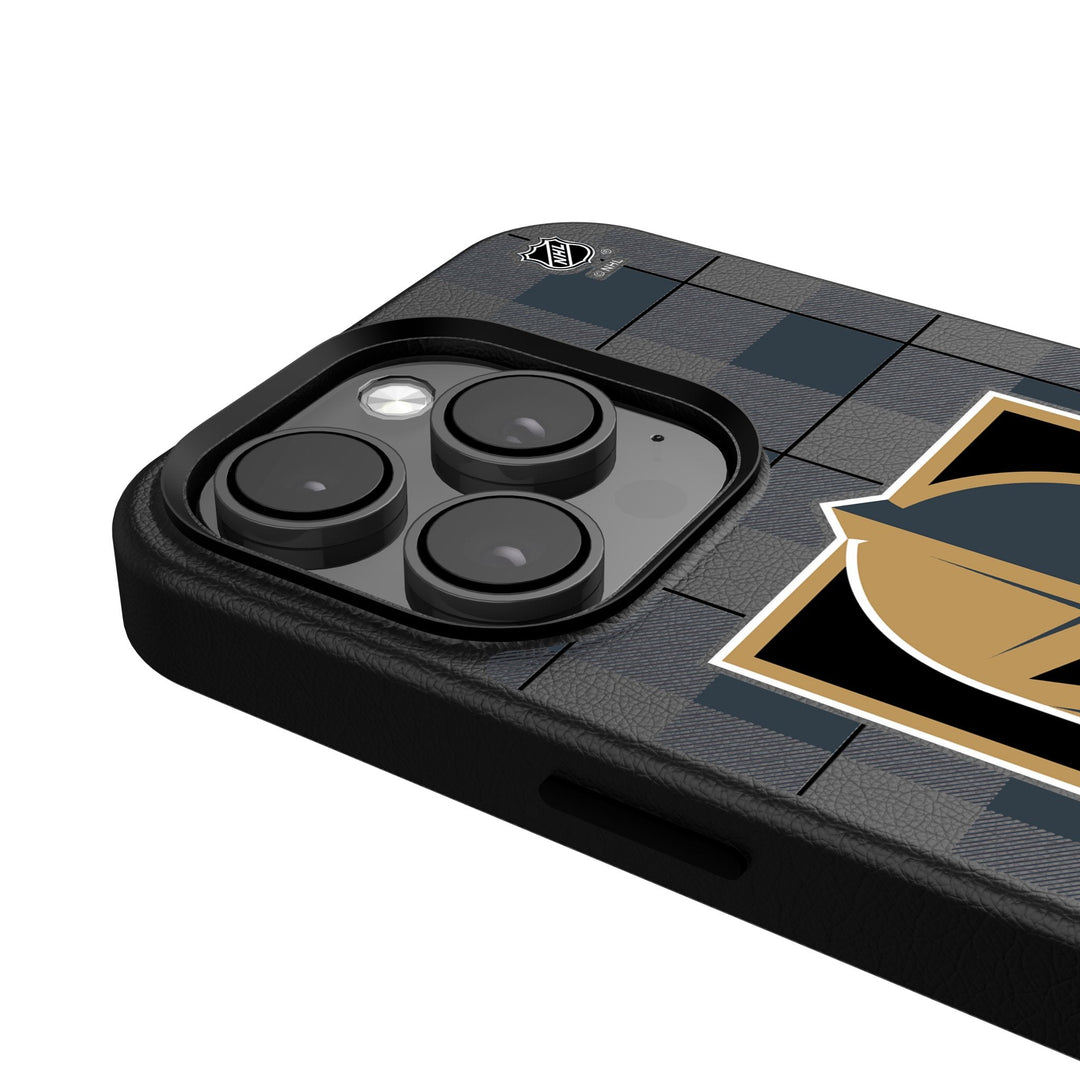 Vegas Golden Knights Plaid MagSafe Compatible Phone Case for Apple iPhone
