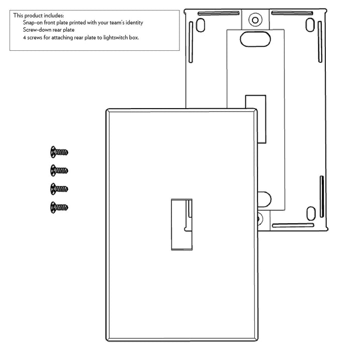 Vegas Golden Knights Ice Wordmark Hidden-Screw Light Switch Plate