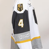 Game-Worn:#4 Mason Geertsen White Jersey-513