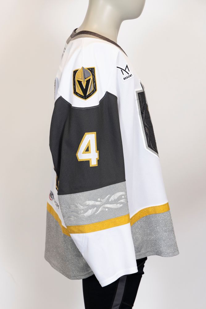 Game-Worn:#4 Mason Geertsen White Jersey-513
