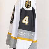 Game-Worn:#4 Mason Geertsen White Jersey-513