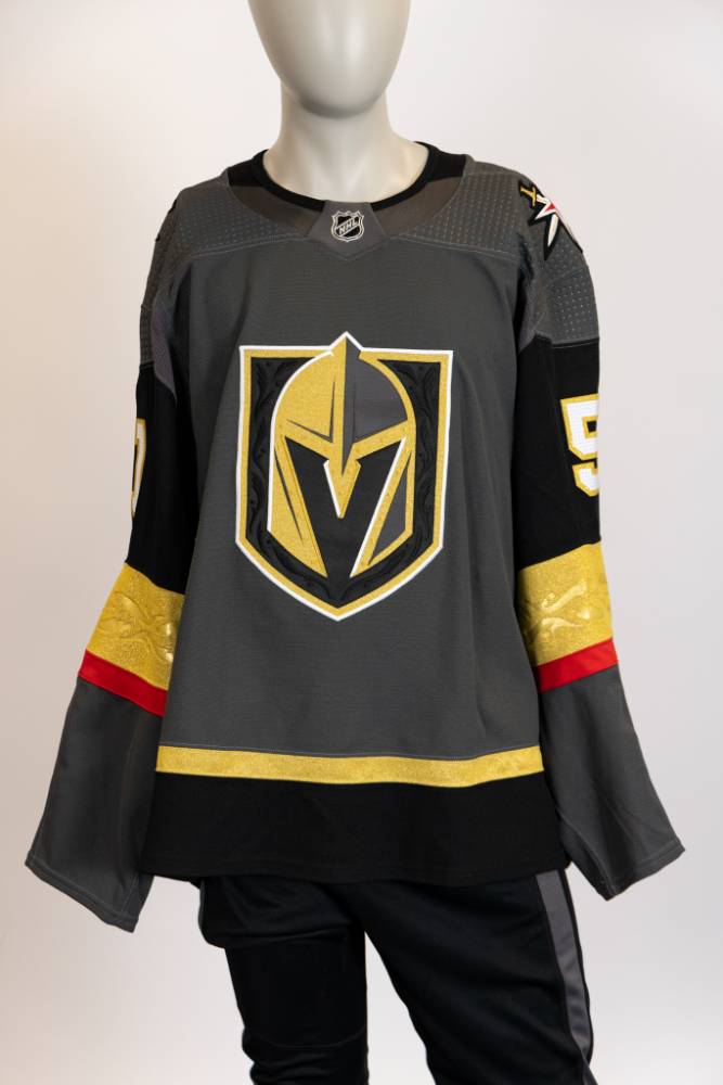 Game-Issued:#51 Derrick Pouliot Gray Preseason Jersey 2021/22-17758