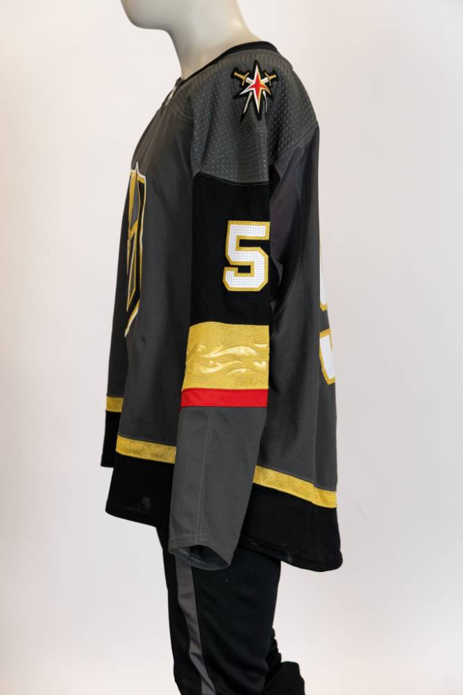 Game-Issued:#51 Derrick Pouliot Gray Preseason Jersey 2021/22-17758