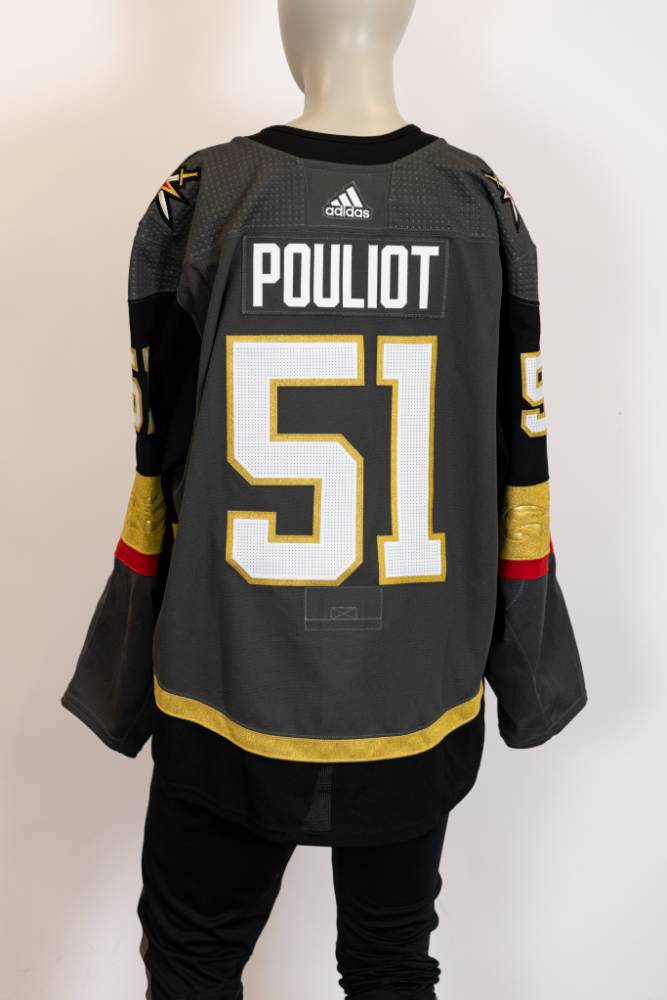 Game-Issued:#51 Derrick Pouliot Gray Preseason Jersey 2021/22-17758