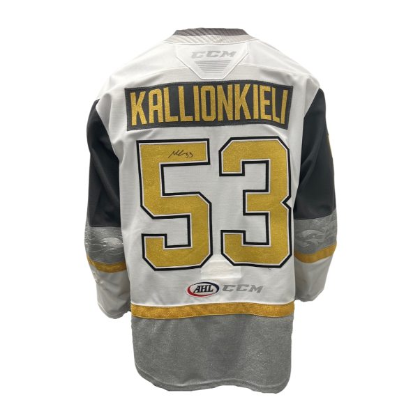 #53 Marcus Kallionkieli Game-Worn & Signed White Jersey