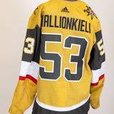 Game-Issued:#53 Marcus Kallionkieli Gold Jersey 2022/23 Set 1-15199