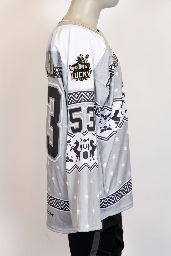 Game-Issued:#53 Simon Pinard Lucky Launch Jersey-553