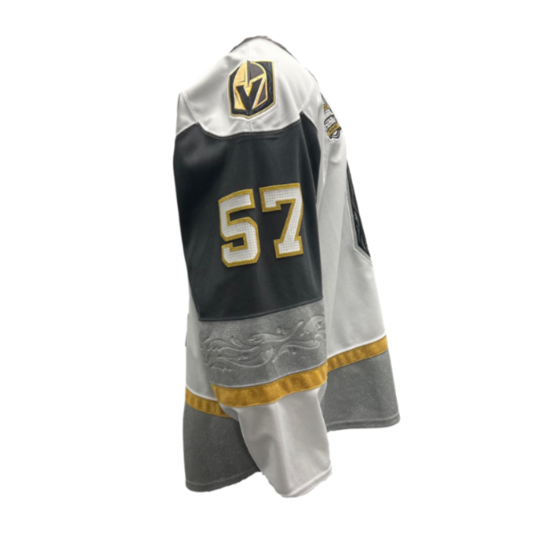 #57 Mason Primeau: Game-Worn & Signed White Jersey - Jersey