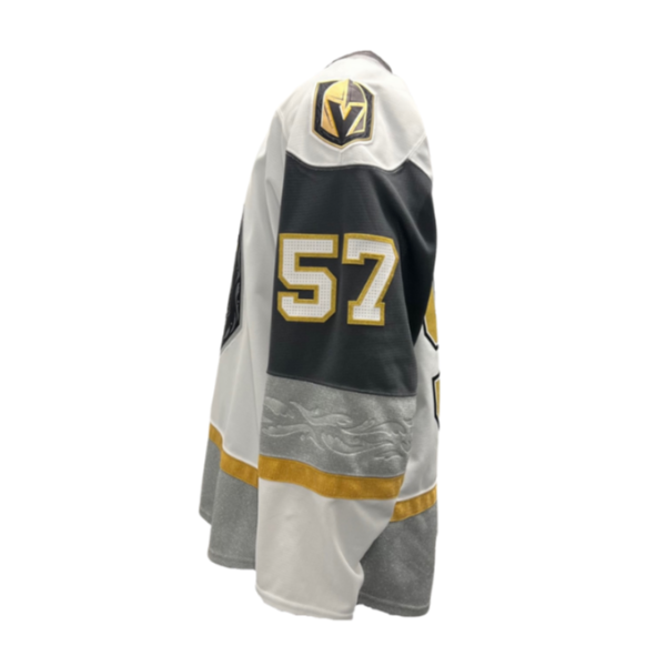 #57 Mason Primeau: Game-Worn & Signed White Jersey - Jersey