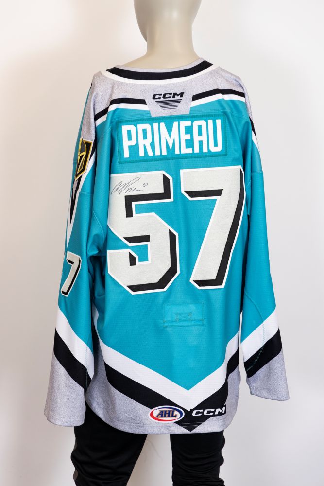 Game-Worn:#57 Mason Primeau Signed Thunder Knight Jersey-335