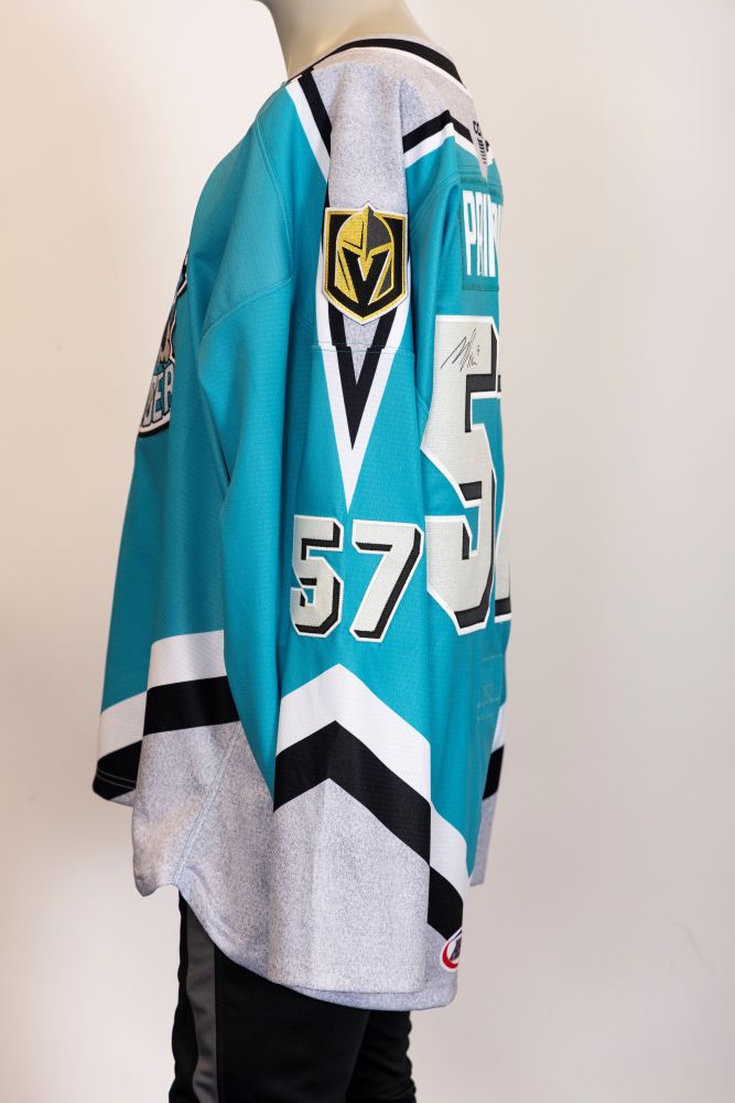 Game-Worn:#57 Mason Primeau Signed Thunder Knight Jersey-335