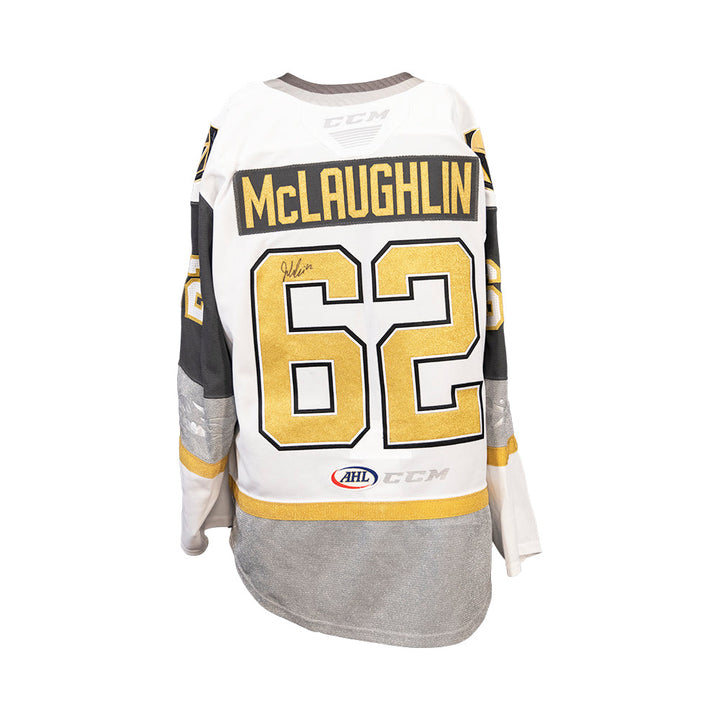 #62 Jake McLaughlin: Game-Worn & Signed White Jersey