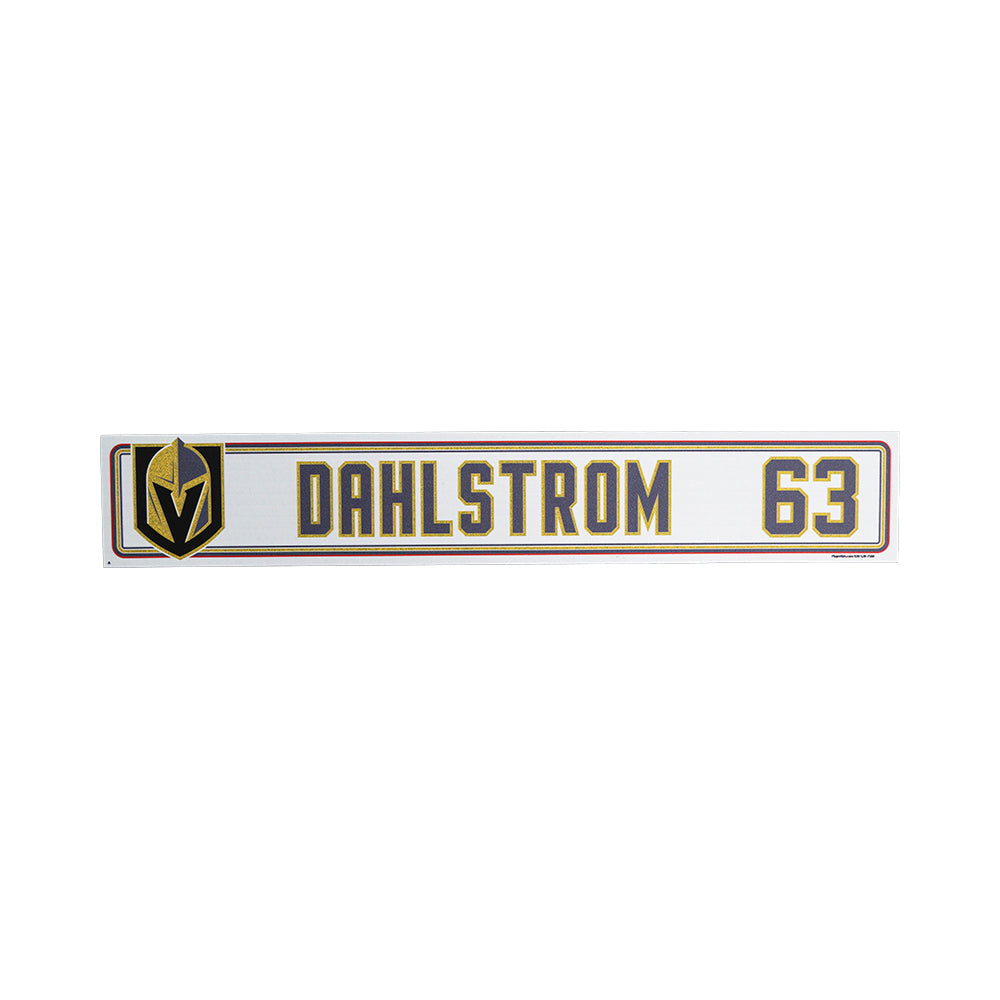 #63 Carl Dahlstrom Locker Nameplate - 911144 - Nameplate