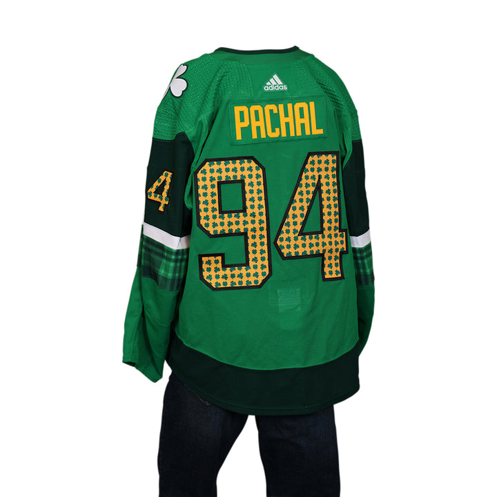 St. Patrick's Day Warm-Up: #94 Brayden Pachal  Jersey - 11787