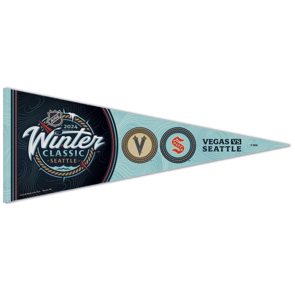 Vegas Golden Knights 2024 Winter Classic 12 x 30 Dueling Pennant