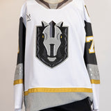 Game-Worn:#73 Matt Boudens White Jersey-493