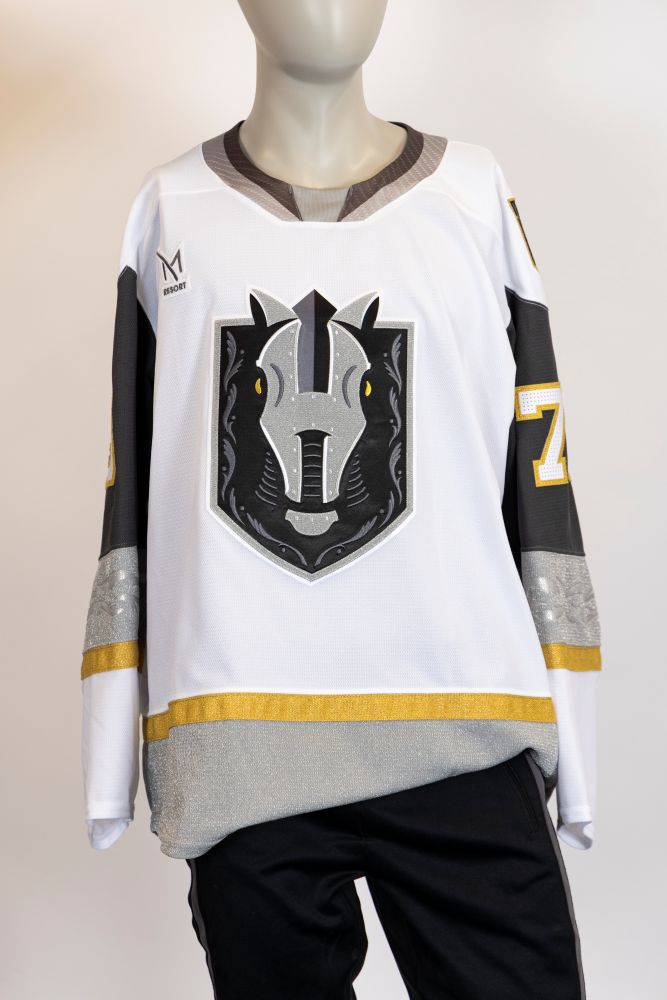 Game-Worn:#73 Matt Boudens White Jersey-493