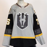 Game-Worn:#76 Matthew Wedman Gray Jersey-477