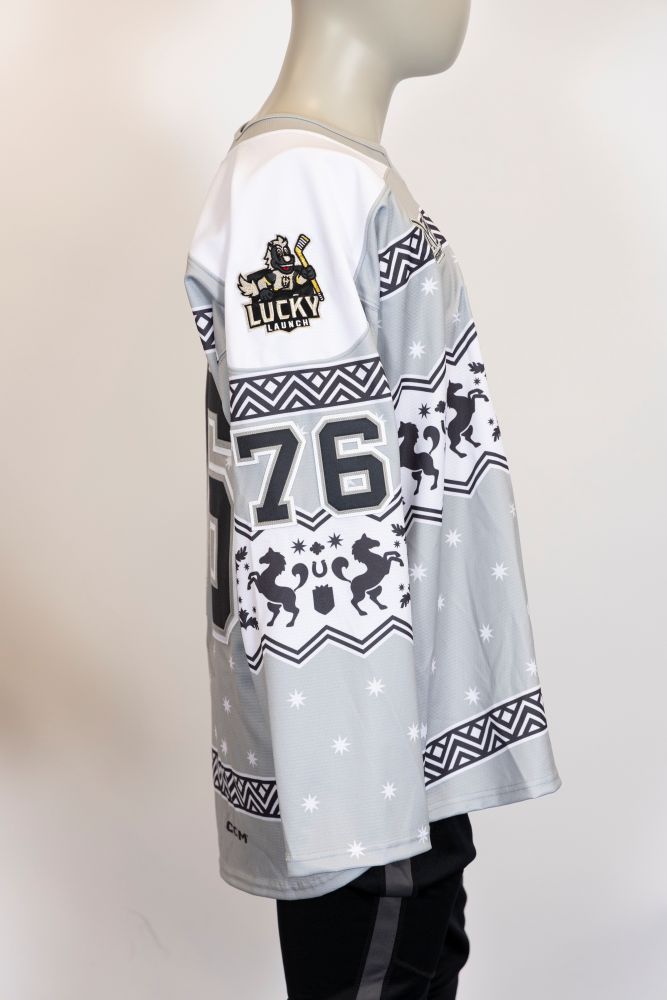 Game-Issued:#76 Peter Tischke Lucky Launch Jersey-556