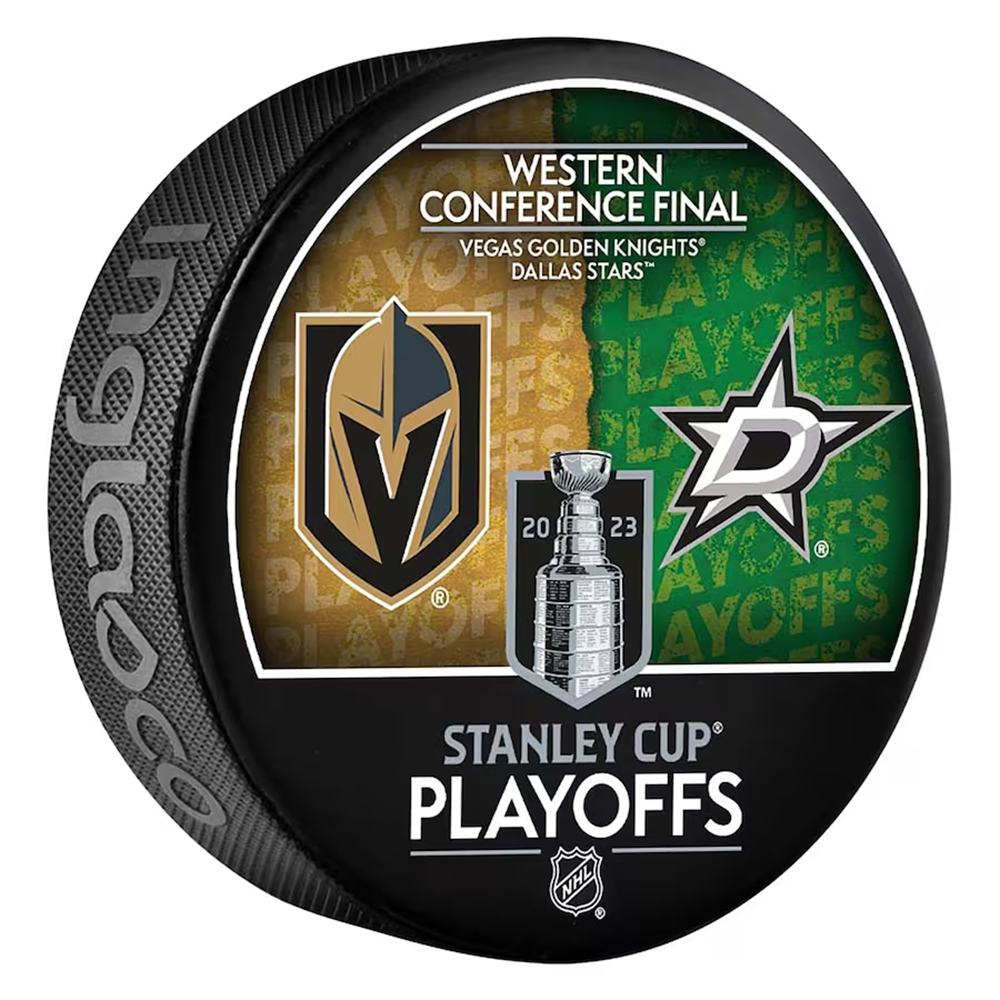 Dallas Stars VS Vegas Golden Knights Dueling Puck - 2022-23 Western Conference Final