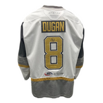 #8 Jack Dugan: Game-Worn & Signed White Jersey - Jersey