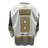 #8 Jack Dugan: Game-Worn & Signed White Jersey - Jersey