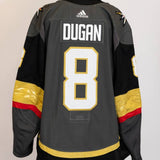 Game-Used:#8 Jack Dugan Gray Preseason Jersey 2021/22-17752